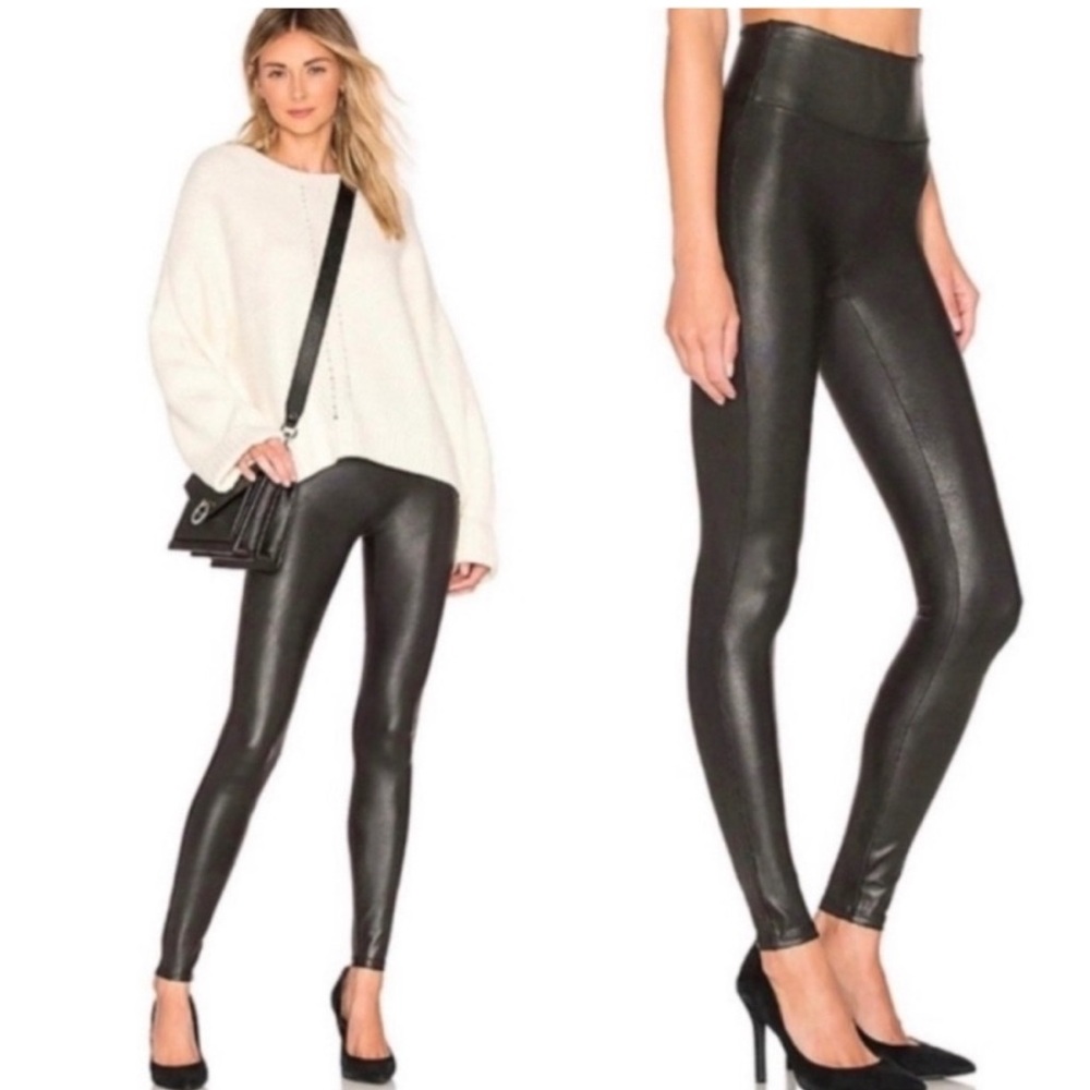 Spanx Faux Leather Leggings Small Black